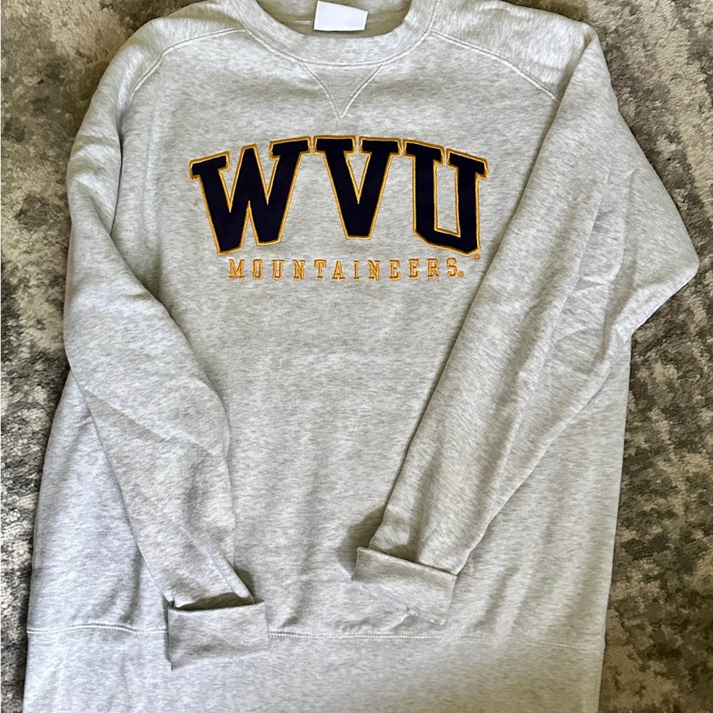 Gray WVU Mountaineers Men's Sweater